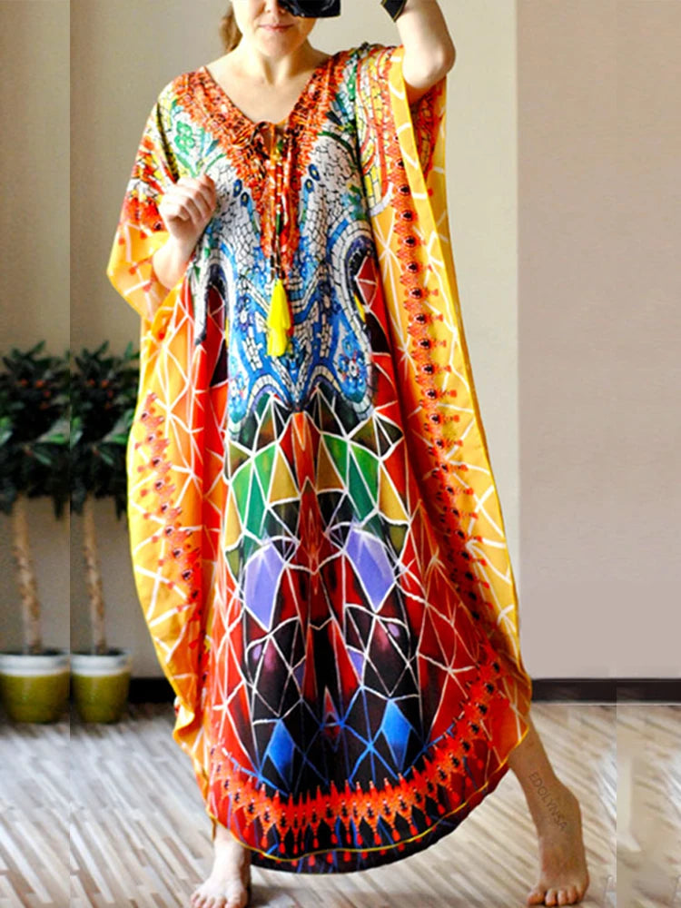 Plus Size Bohoemian Kimono Cover Ups