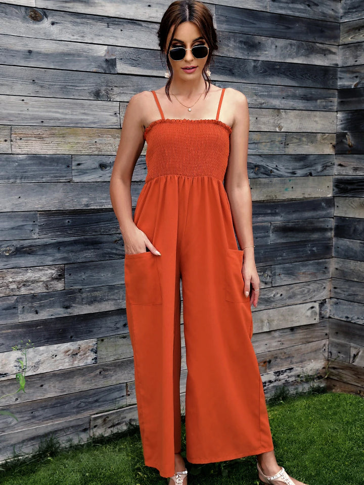 Long Romper Spaghetti Strap Jumpsuit