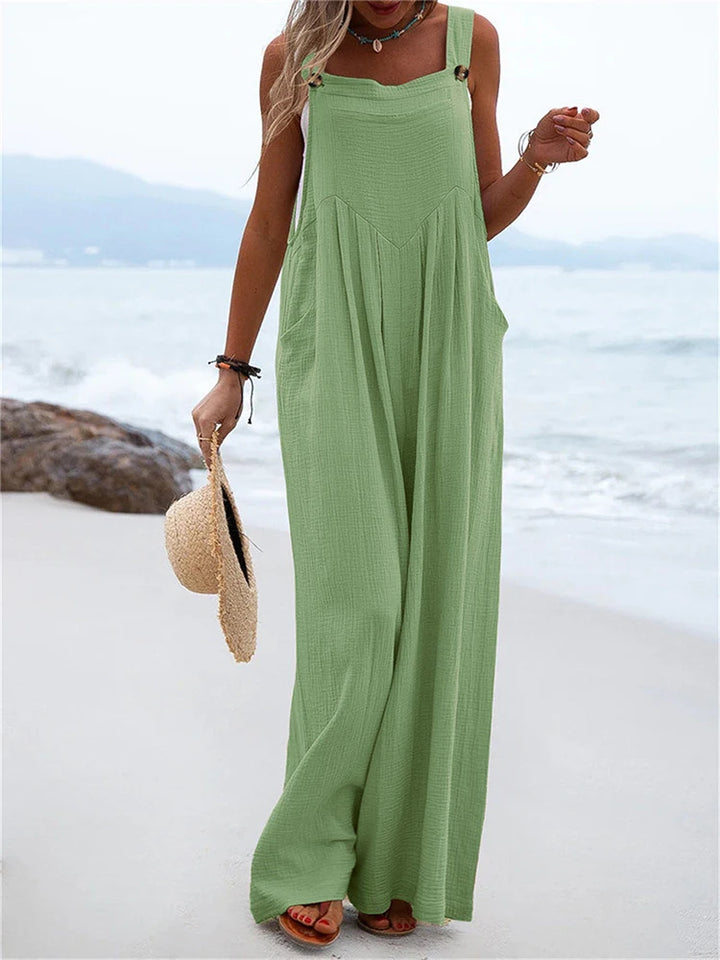 Wide Leg Long Romper Jumpsuit