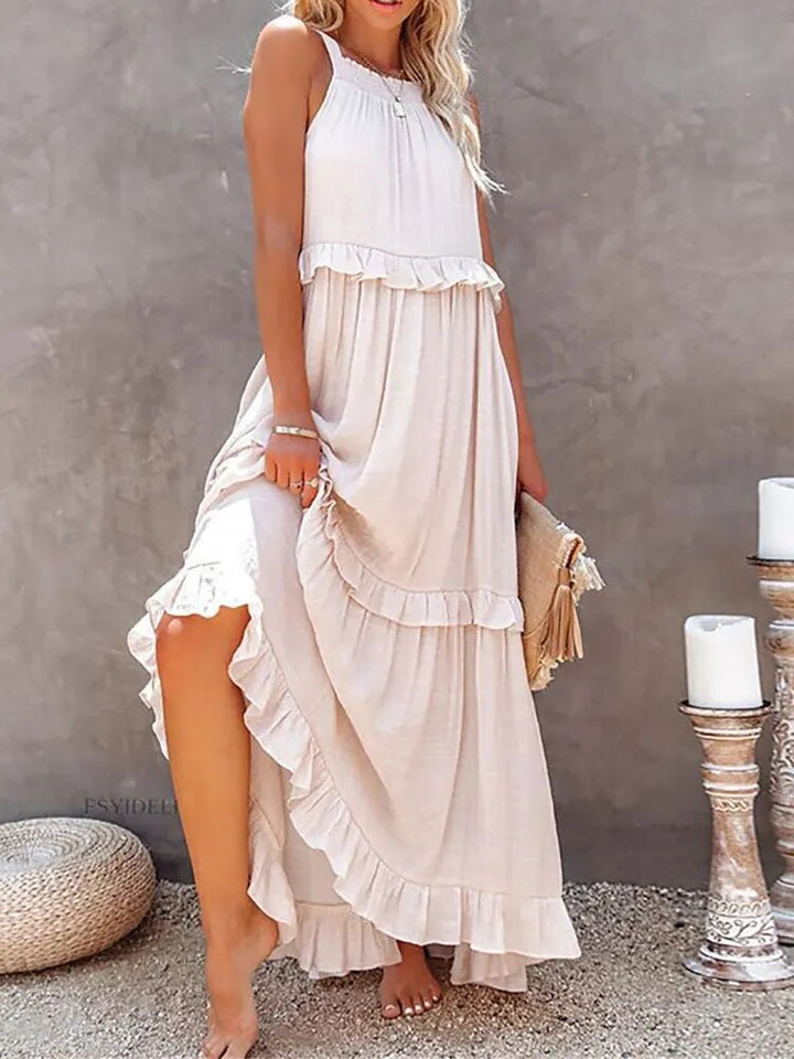 Bohemian Long Ruffle Dress