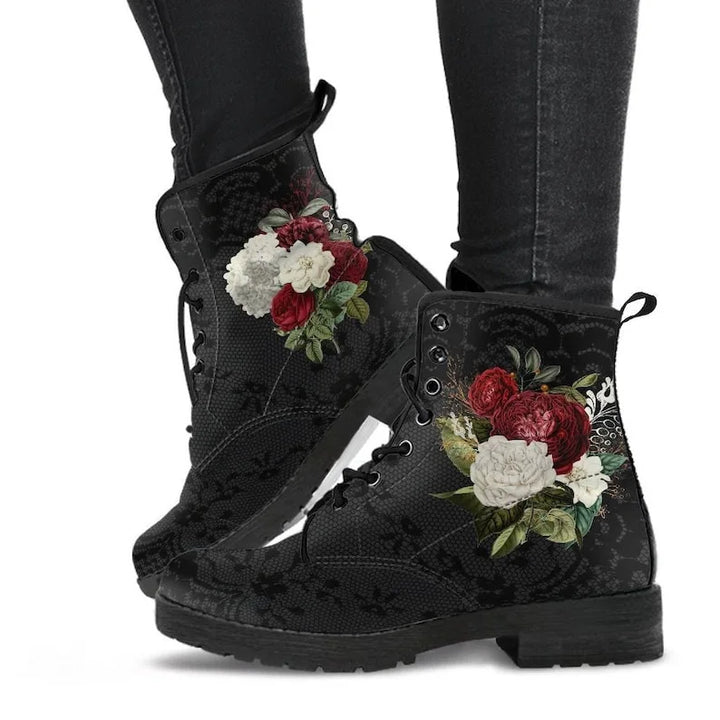 Boho Lace Up Ankle Booots