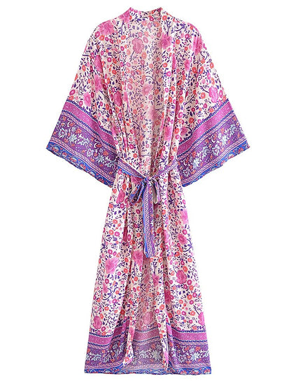 Soft Rose & Lavender Bohemian Kimono