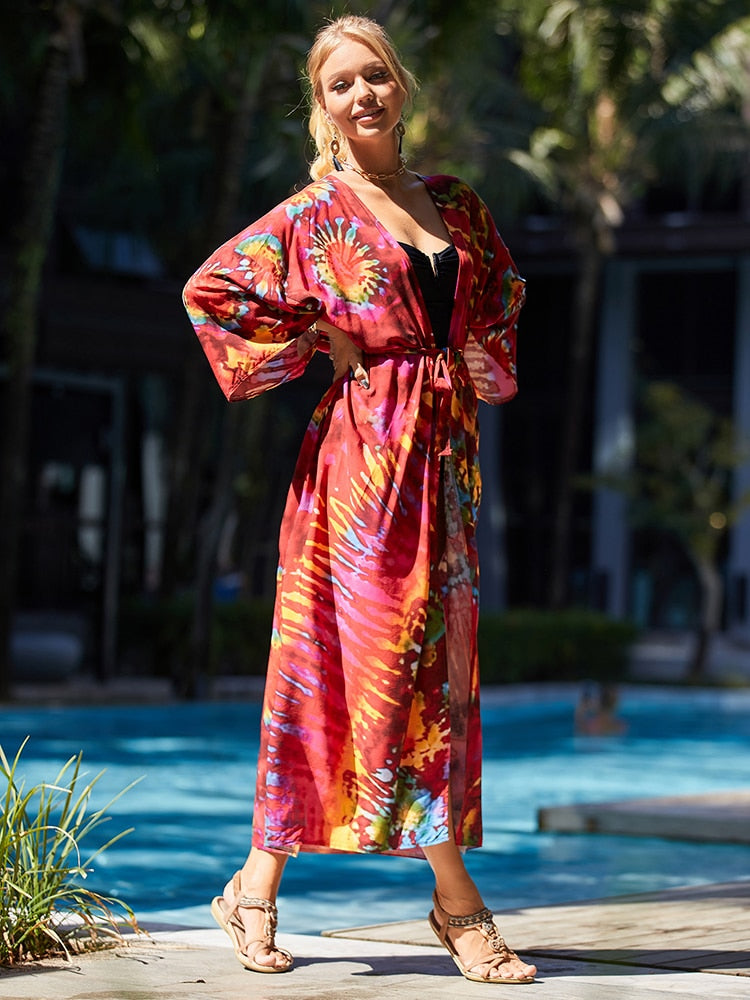 Bohemian Tie Dye Robe