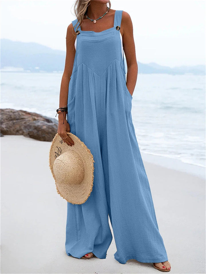 Wide Leg Long Romper Jumpsuit