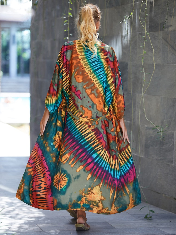 Bohemian Tie Dye Robe