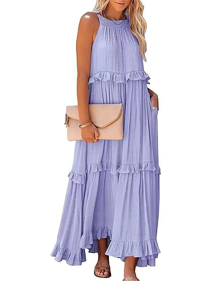 Bohemian Long Ruffle Dress