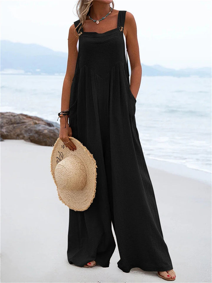 Wide Leg Long Romper Jumpsuit