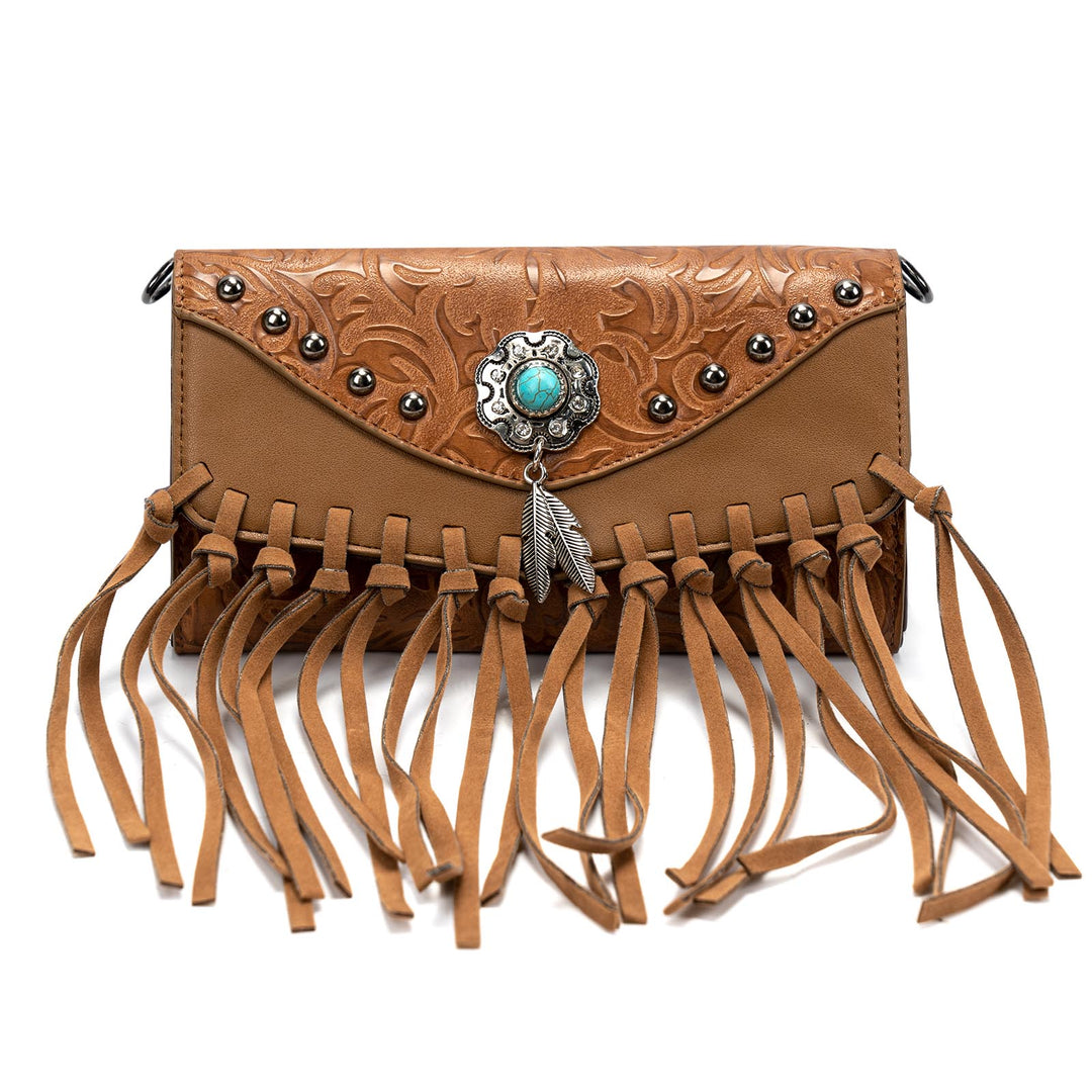 Bohemian Fringe Tassell Clutch Bag