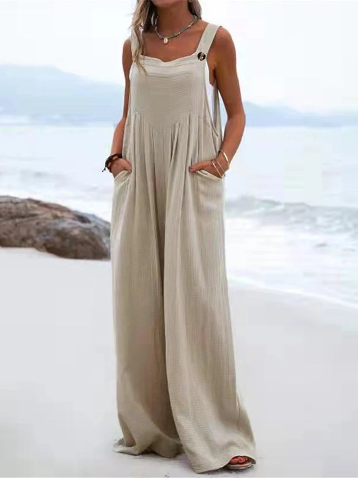 Wide Leg Long Romper Jumpsuit