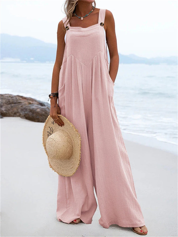 Wide Leg Long Romper Jumpsuit