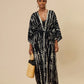 Plus Size Tie dye Striped Cover-ups