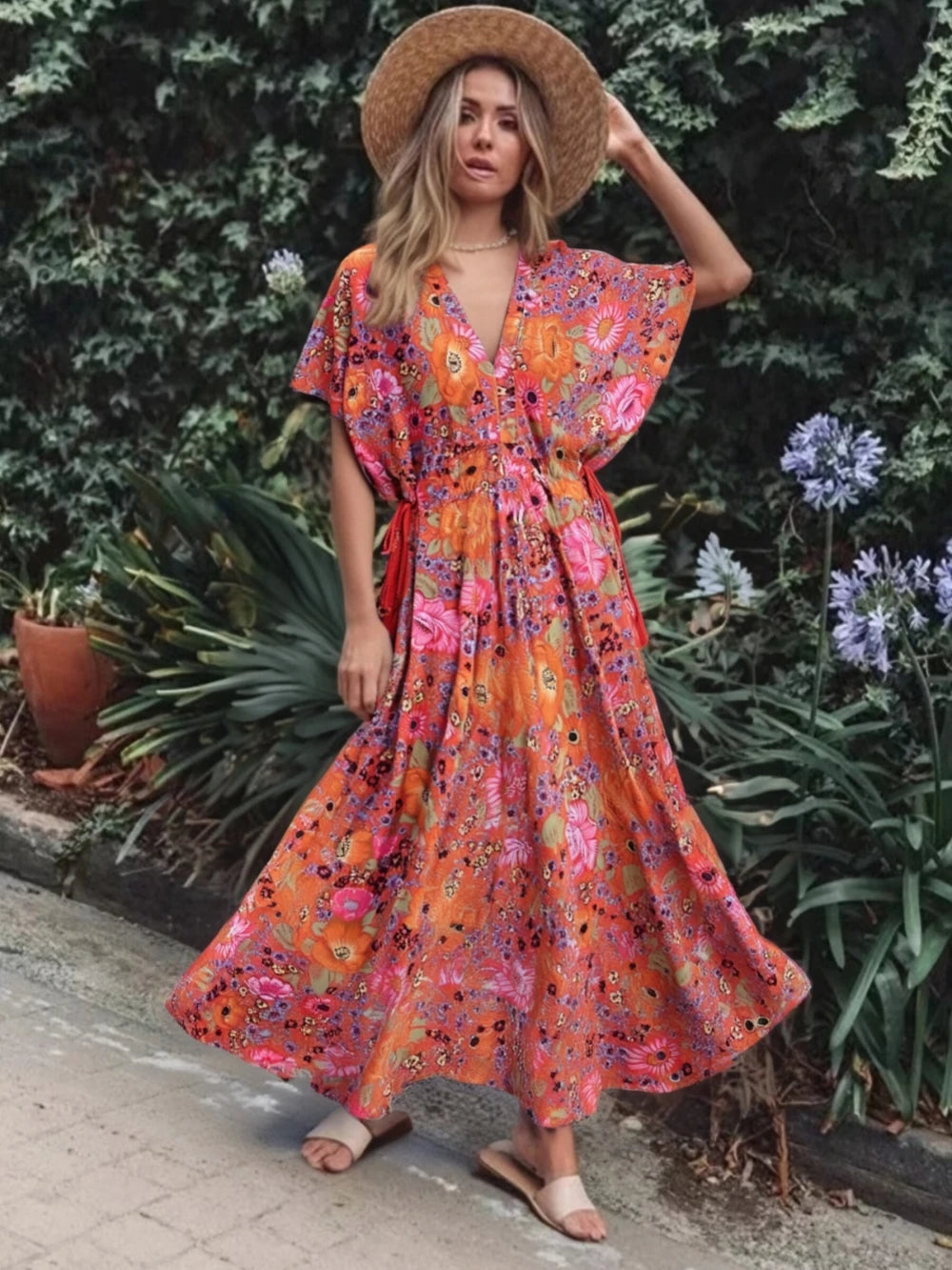 Bohemian Floral Maxi Dress