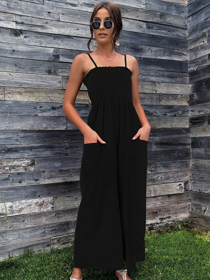 Long Romper Spaghetti Strap Jumpsuit