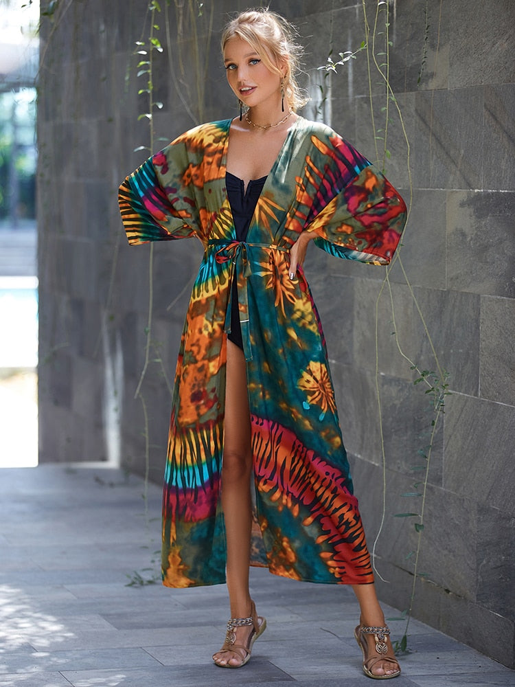 Bohemian Tie Dye Robe