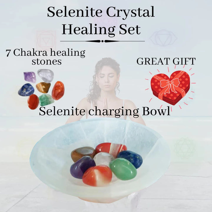 Selenite Harmony Chakra Set