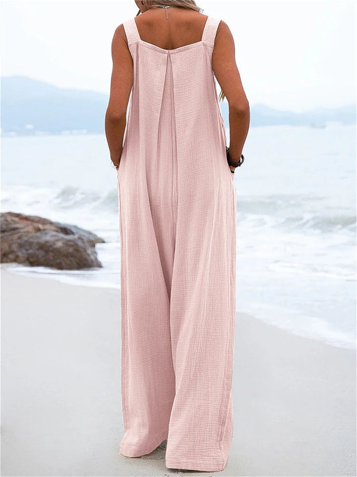 Wide Leg Long Romper Jumpsuit