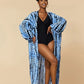 Plus Size Tie dye Striped Cover-ups