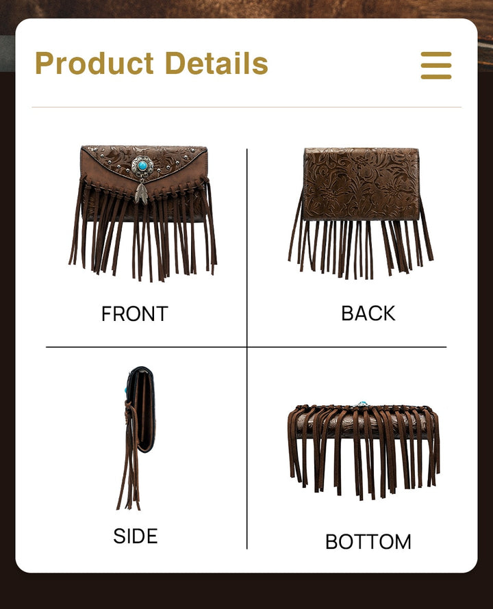 Bohemian Fringe Tassell Clutch Bag