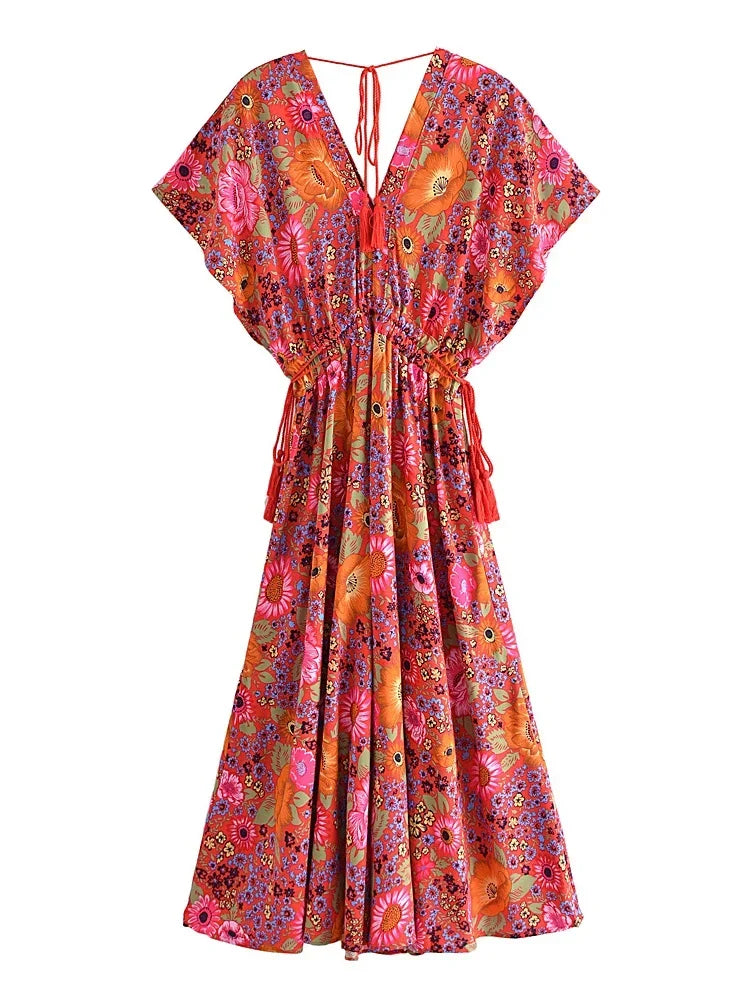 Bohemian Floral Maxi Dress