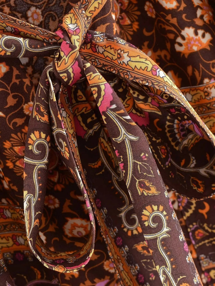 Earthtone Elegance Bohemian Kimono