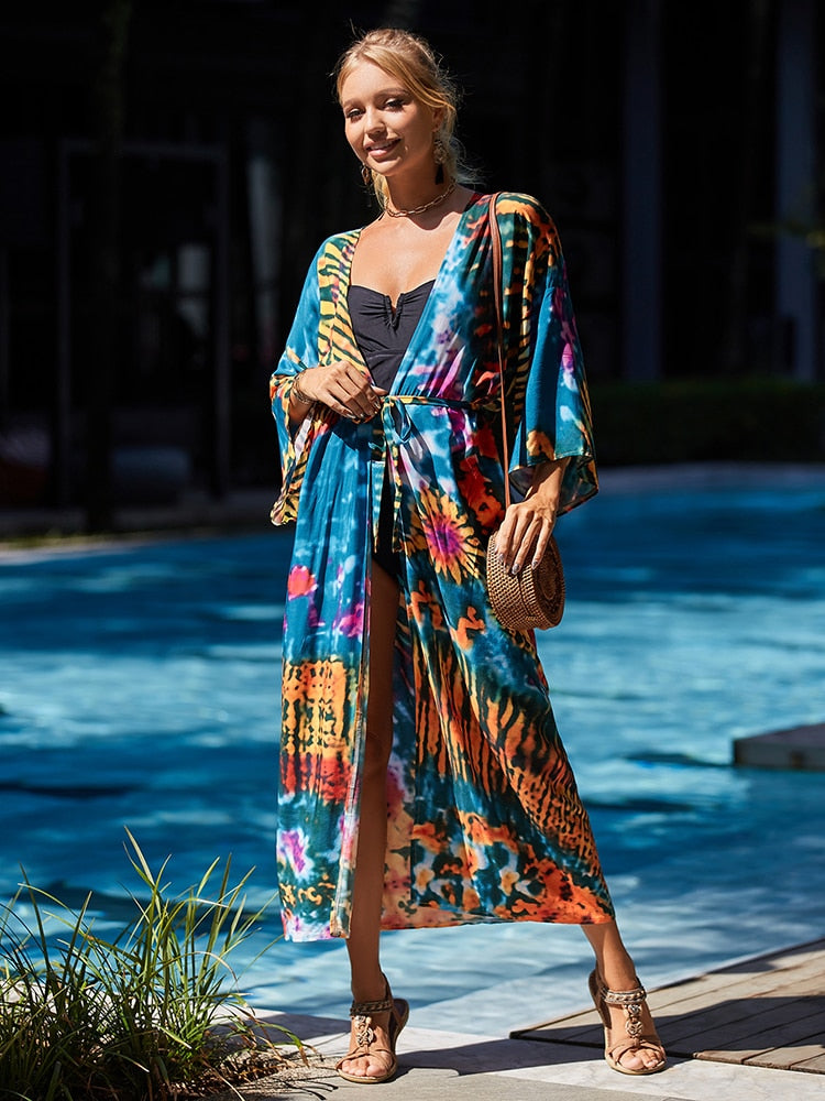 Bohemian Tie Dye Robe