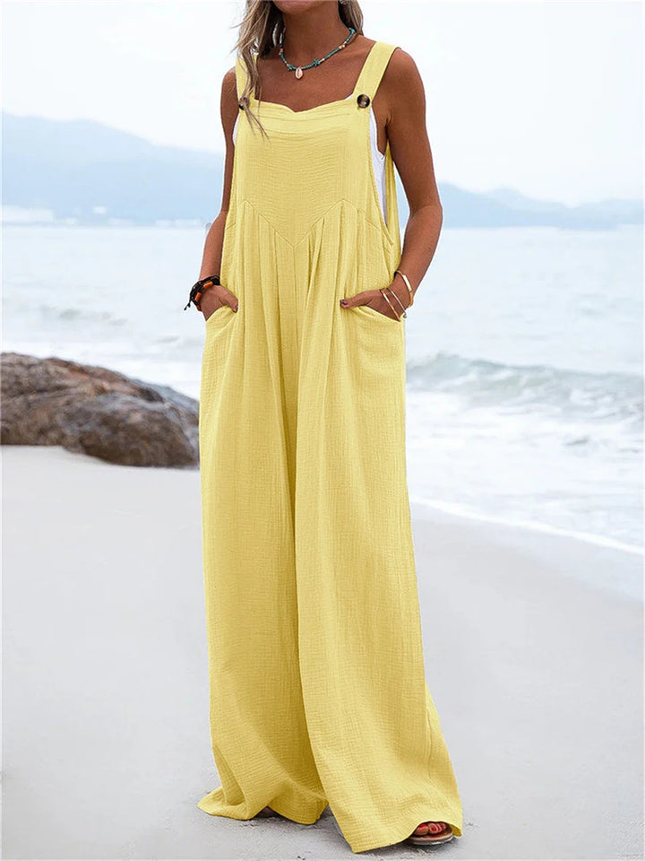 Wide Leg Long Romper Jumpsuit