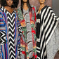 Plus Size Indie Folk Striped Kimono