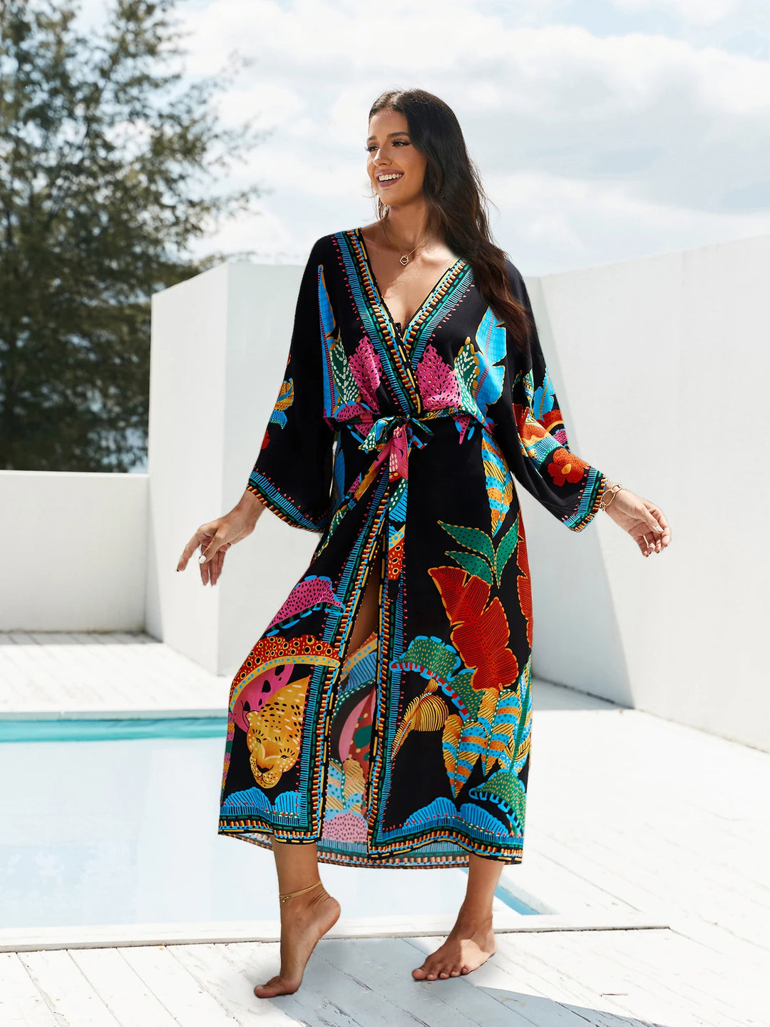 Harmony Drift Batwing Kimono