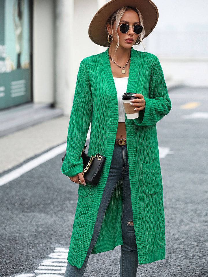 Cozy Knit Long Cardigan with Pockets