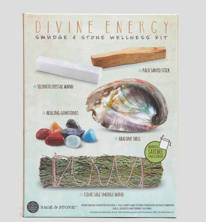 Divine Energy Palo Santo Smudge and Stone Wellness Kit