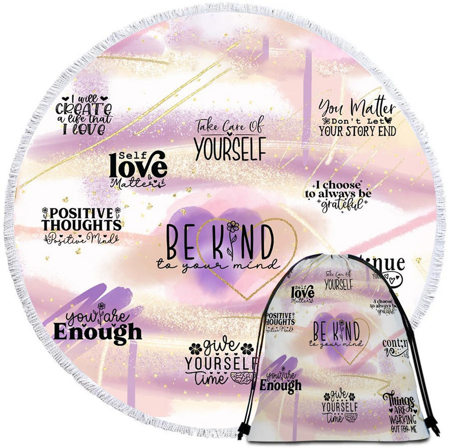 Be Kind to Your Mind Beach Towel & Bag