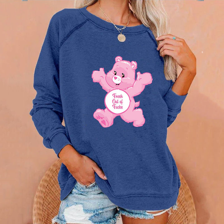 Crew Neck Sweatshirt- Sweary Care Bear Fresh out of F*cks