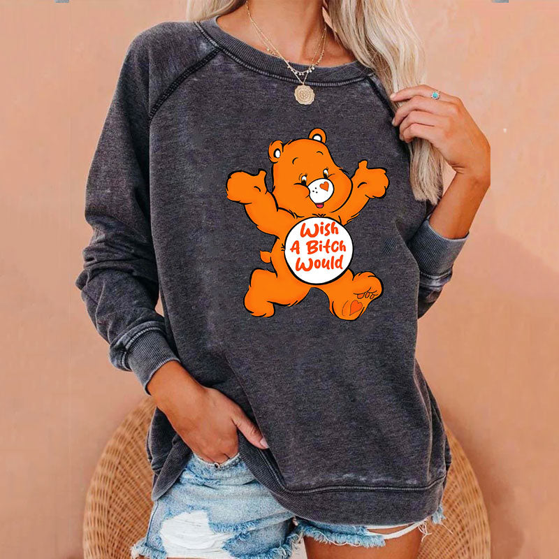 Sweary Care Bear Sweatshirts- Wish a B*tch Would