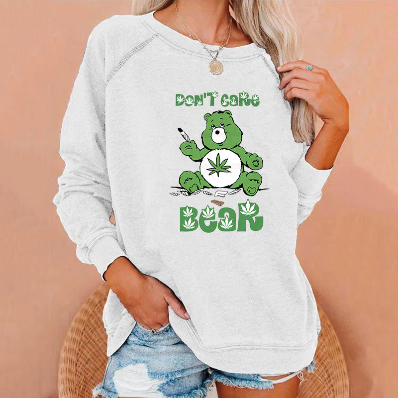 Sweary Care Bear Sweatshirts- Weed