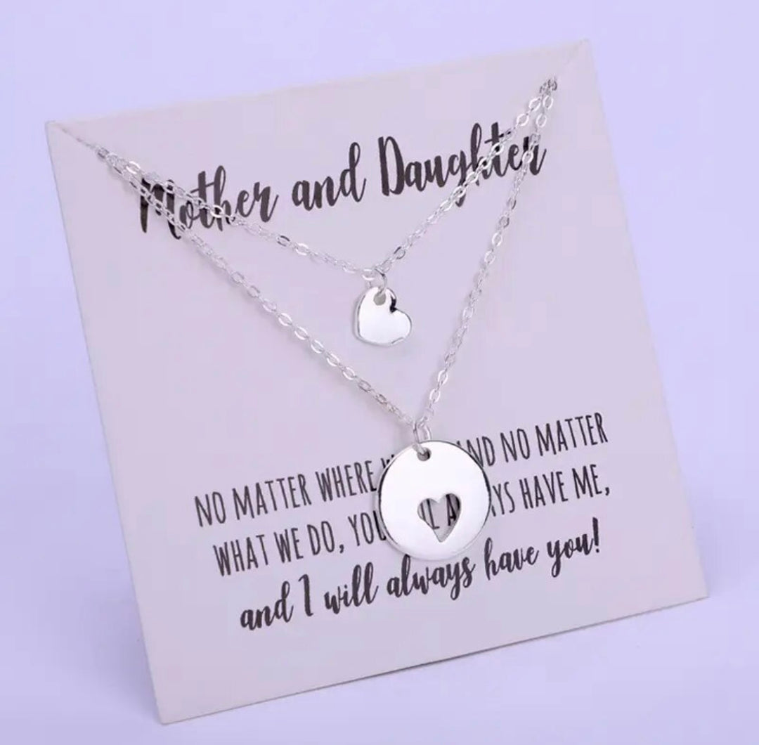 Mother & Daughter Two Hearts Necklace- I’ll always have you