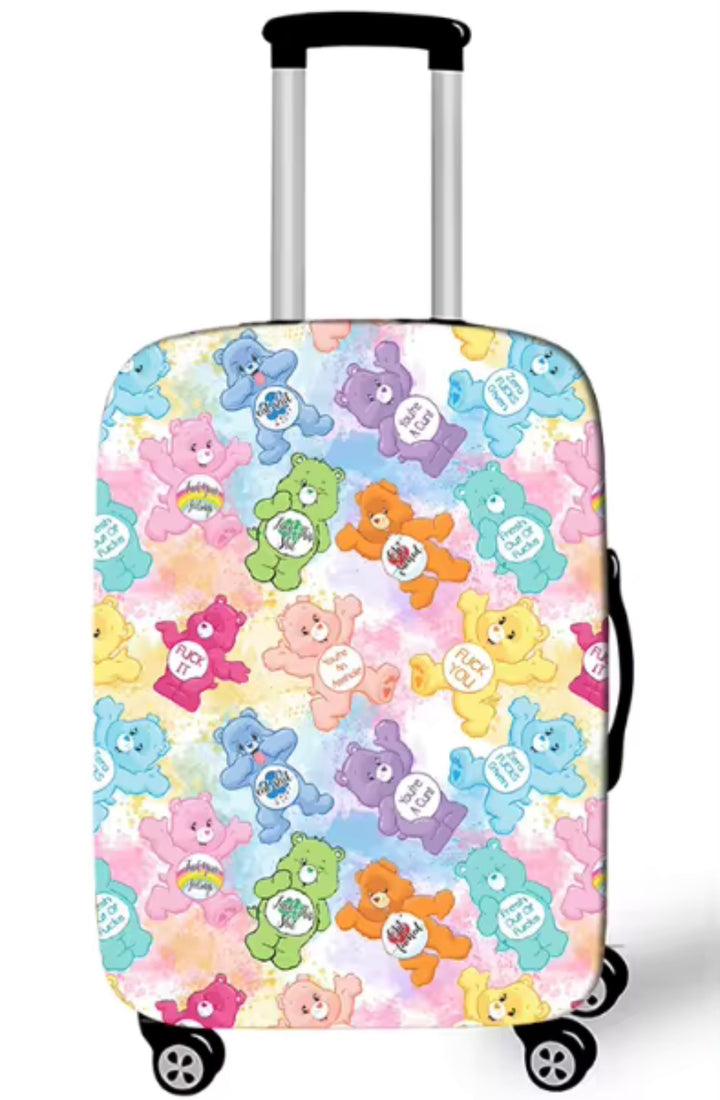 Sweary Care Bear Luggage Cover