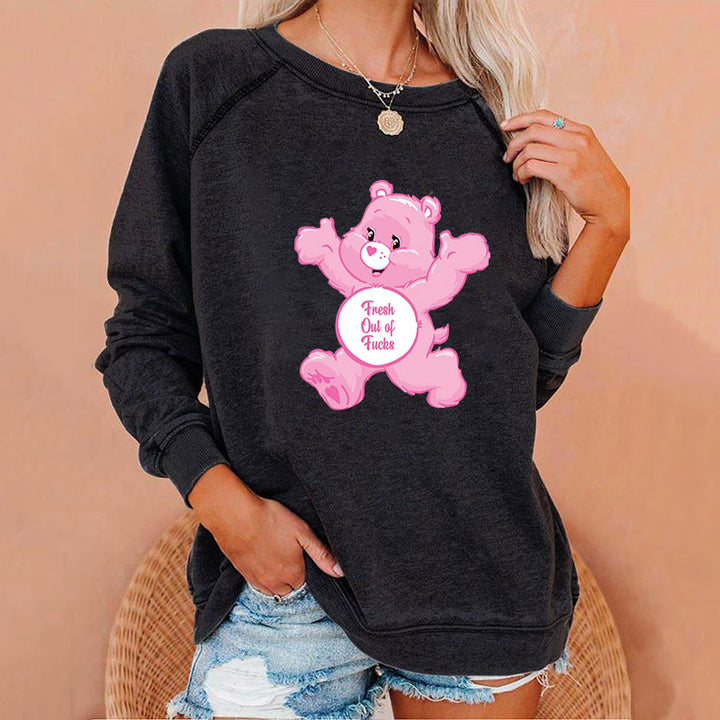 Crew Neck Sweatshirt- Sweary Care Bear Fresh out of F*cks