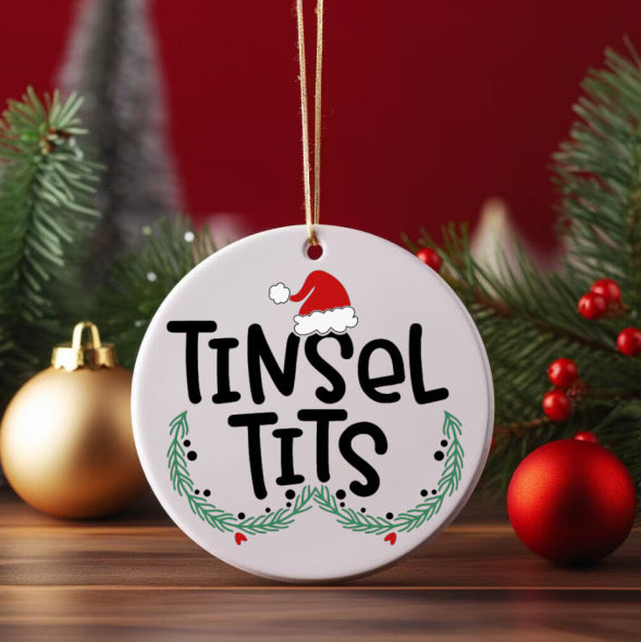 Christmas Hanging Ornament- Tincel Tits