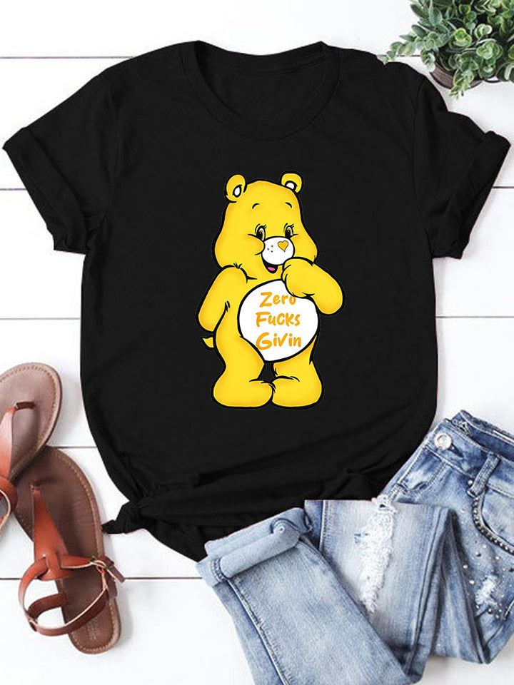 Sweary Care Bear T-shirts- Zero F*cks Given