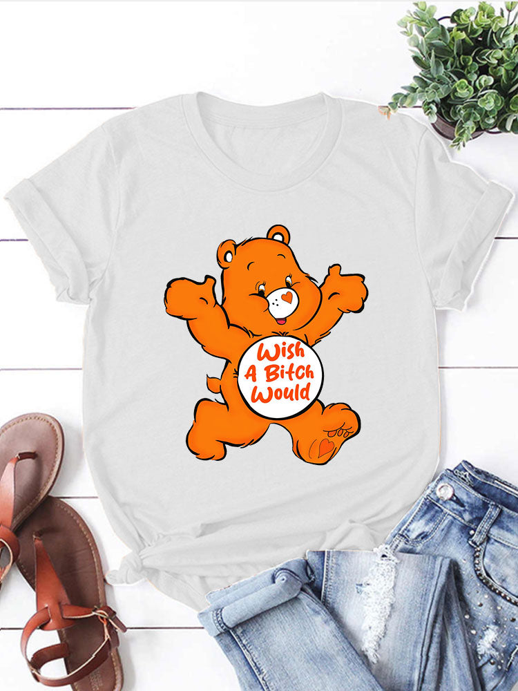 Sweary Care Bear T-shirts- Wish a B*tch Would