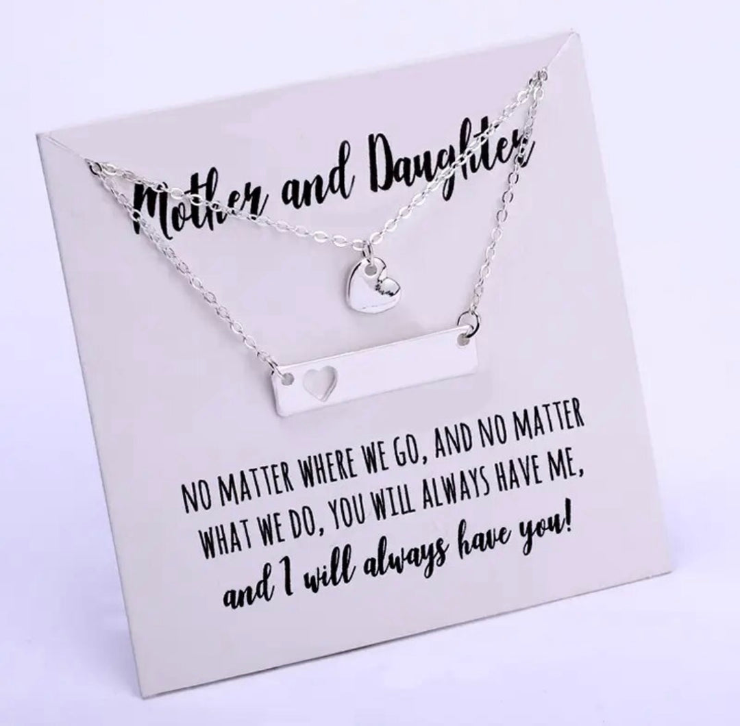 Mother & Daughter Heart Necklace