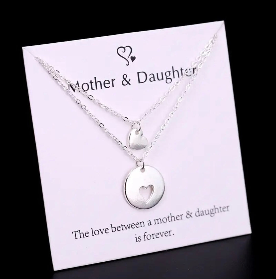 Mother & Daughter Two Hearts Necklace