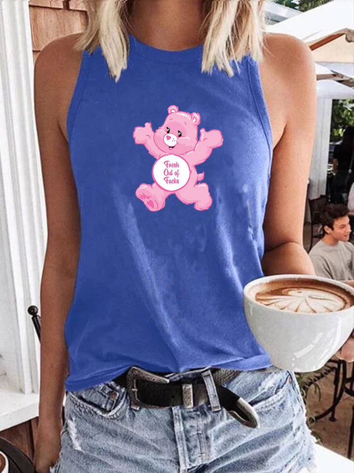 Fresh out of F*cks Sweary Care Bear Tank Top