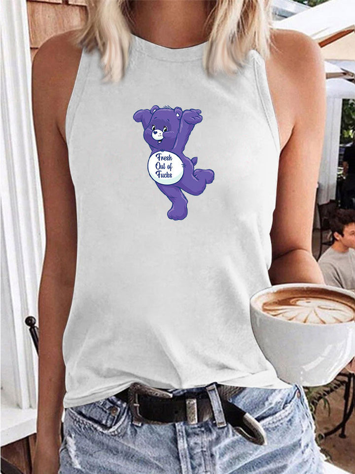 Fresh out of F*cks Sweary Care Bear Tank Top