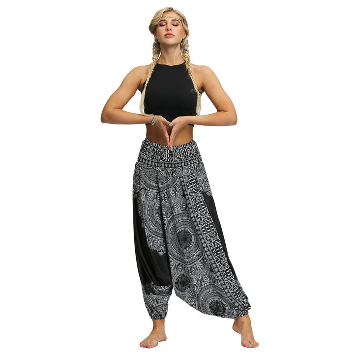 Peacock Feathers Yoga  Harem Pants