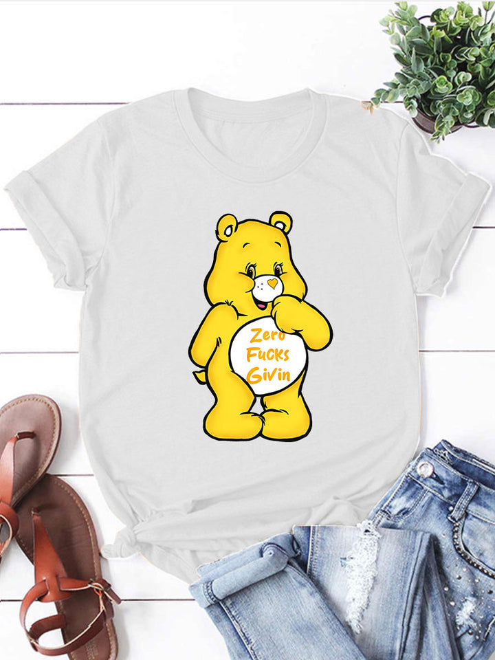 Sweary Care Bear T-shirts- Zero F*cks Given