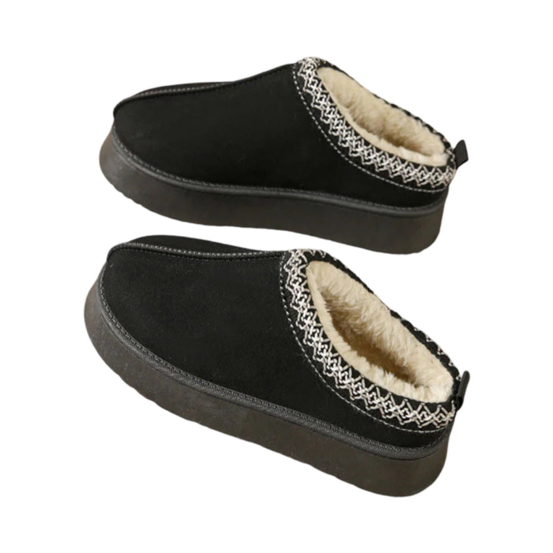 Winter Boho Platform Slippers