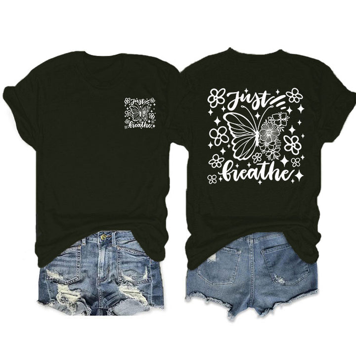 Just Breathe Front-Back Fusion Tees
