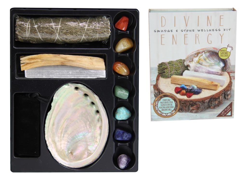 Divine Energy Palo Santo Smudge and Stone Wellness Kit