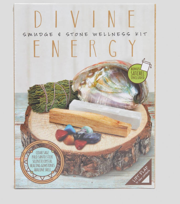 Divine Energy Palo Santo Smudge and Stone Wellness Kit